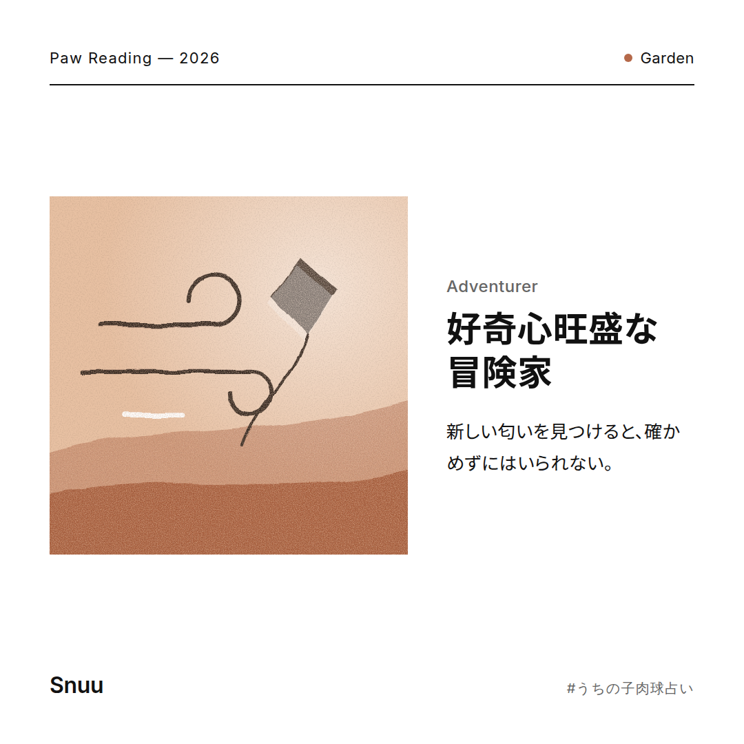 好奇心旺盛な冒険家の結果カード