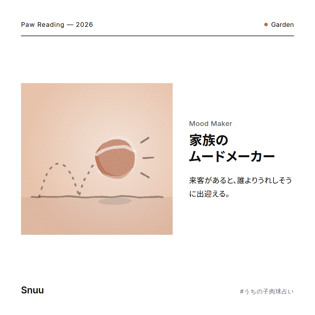 家族のムードメーカーの結果カード