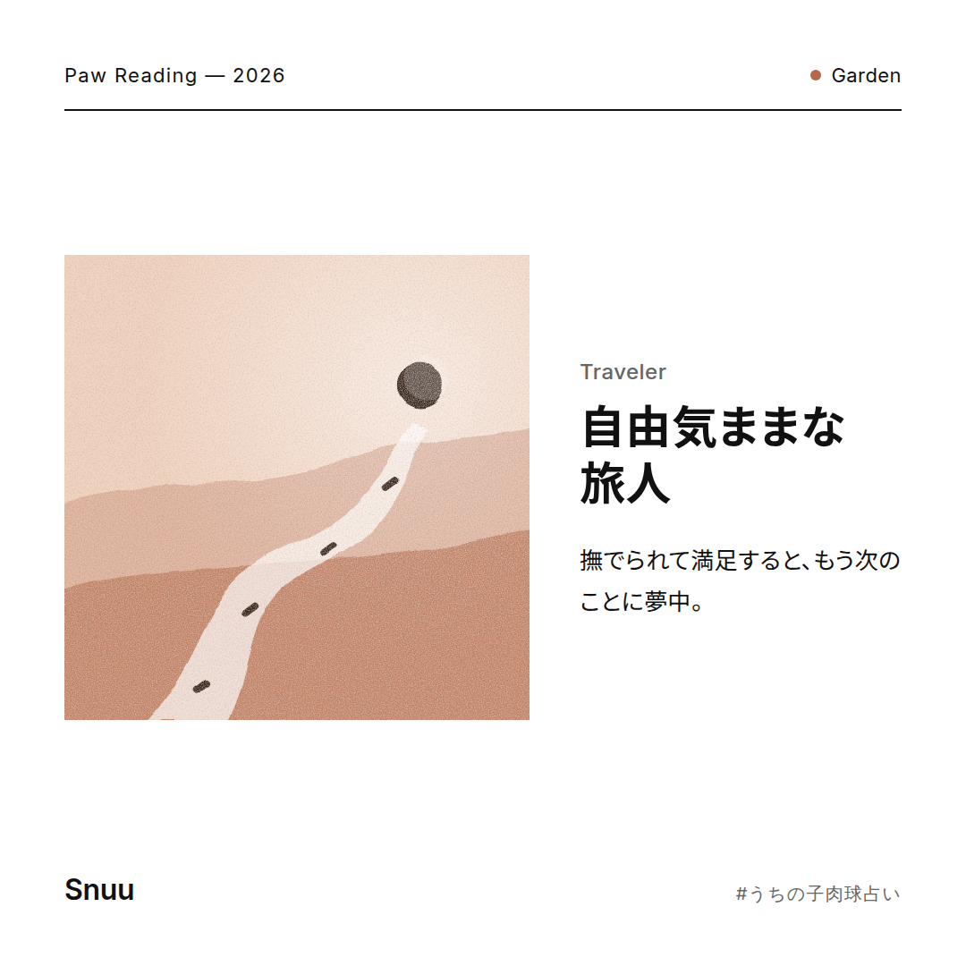 自由気ままな旅人の結果カード